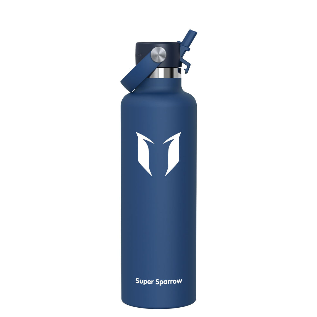 Super Sparrow Trinkflasche Edelstahl - Thermobecher - 350ml, 500ml, 750ml, 1L, 1.2L - FlipFlow Trink