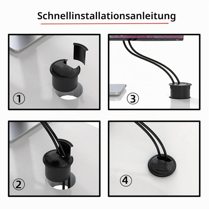 chenyang USB 3.0 Unterputz Desktop Hub,2 USB 3.0 Port/1 USB C Port Hub Tüllenloch 2,36 Zoll (60 mm)