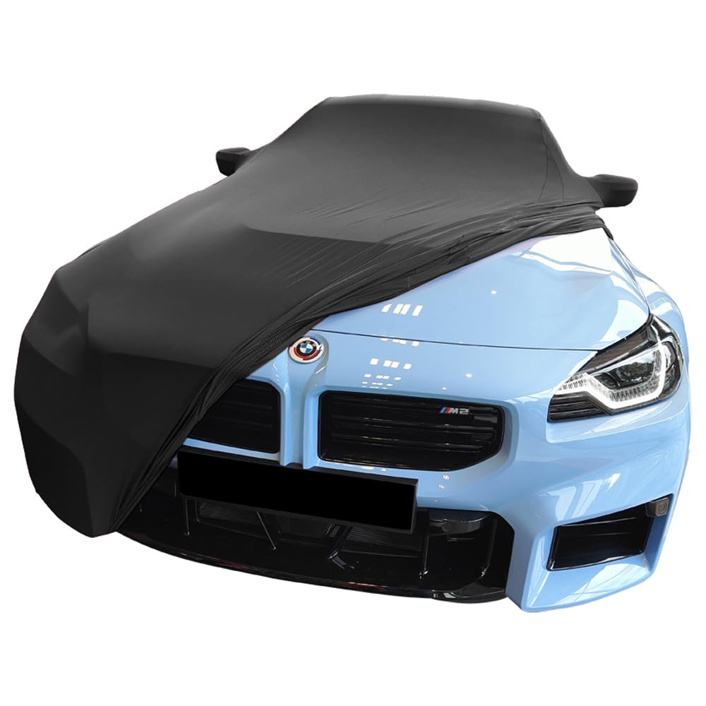 Indoor Autoabdeckung kompatibel mit BMW M2 (G87) Coupe mit Spiegeltaschen SUPER Soft Stretch
