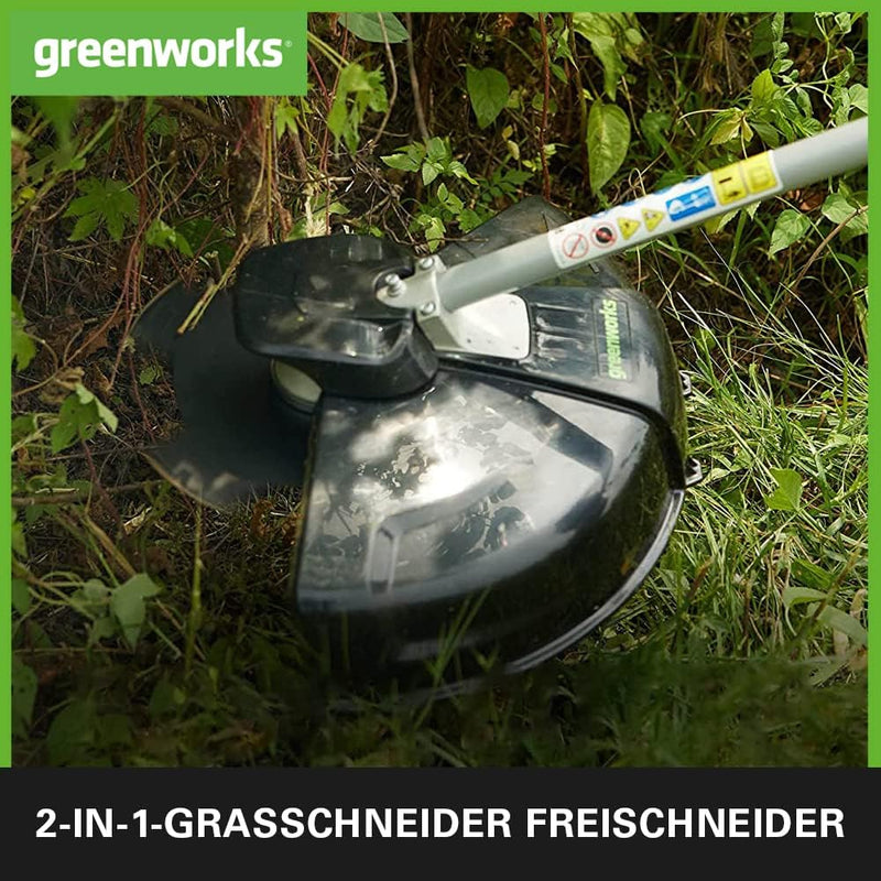 Greenworks GD40BCB Akku Freischneider mit bürstenlosem Motor, Geschirr, Motorradgriff, 40 cm Schnitt