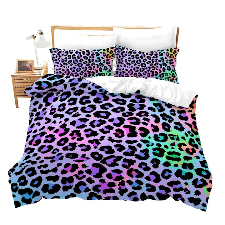 Loussiesd Leopardenmuster Bettwäsche Set Speck Muster Prairie Wild Tier Microfaser Bettbezug Set für
