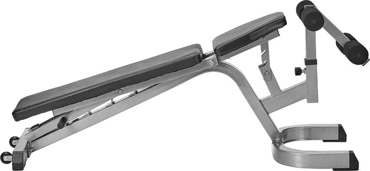 Bad Company Hantelbank I mehrfach verstellbare Trainingsbank mit Beinfixierung in verschiedenen Farb