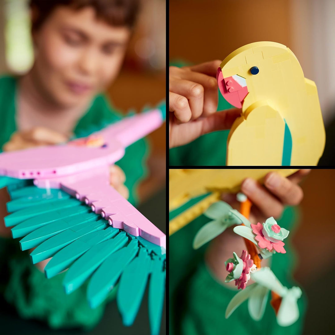LEGO Art Die Fauna Kollektion – Aras, Wandbild mit Tiermotiv fürs Wohnzimmer oder Büro, Baubare Wand