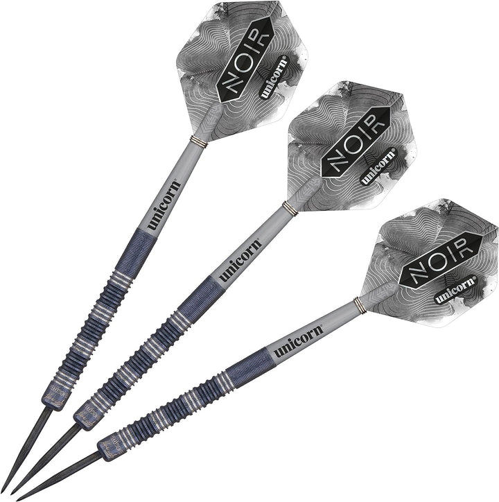 Unicorn Schwarz Noir|James Wade|Dartpfeile mit Stahlspitze 20 g Schwarz, 20 g Schwarz