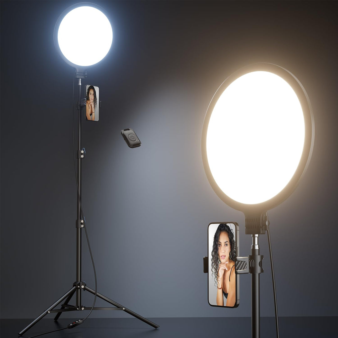 Weilisi 10.5" Ringlicht mit 69" Stativ Handy mit für Tiktok, Vlogging | Vollflächiges Ringlicht-Stat