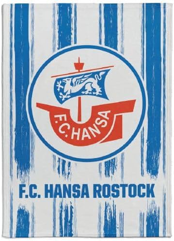 Hansa Rostock Flanell-Fleecedecke Streifen