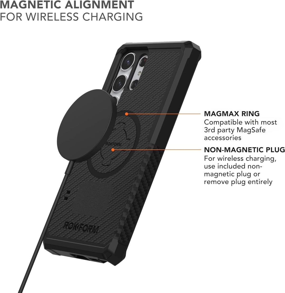 Rokform - Galaxy S23 Ultra Hülle, Rugged Series, Samsung Schutzhülle mit RokLock Twist Lock, Fallget