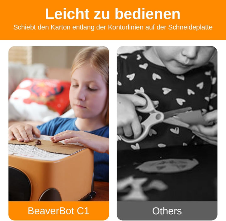 SainSmart BEAVERBOT Kartonschneider für Kinder – Sicheres DIY-Bastelset für Jungen & Mädchen ab 3 Ja