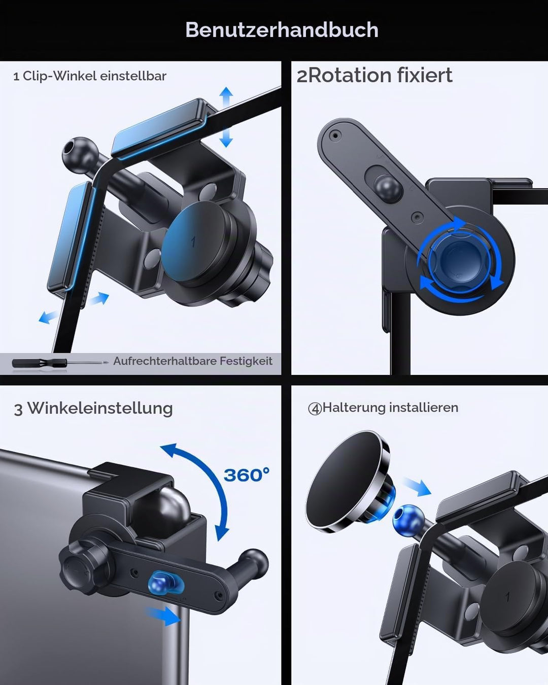 Handyhalterung für Cupr 12,9 Zoll Display, Cupra Formentor, Leon MK4, Born, Terramar 2024-2026 Magne