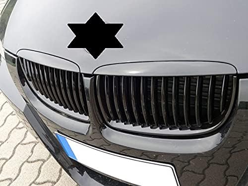Kühler- Sport- Front- Rippen- Grill Schwarz Glanz Eintragungsfrei Set