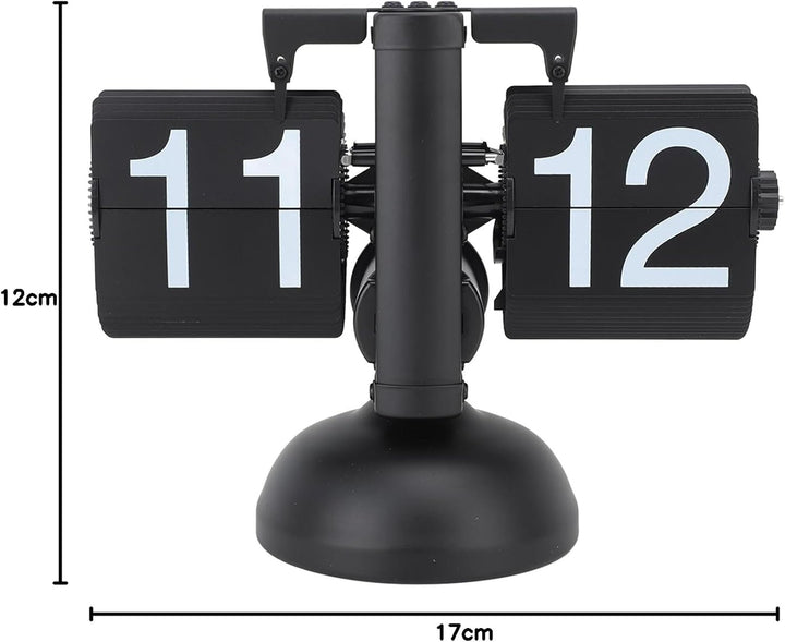 HERCHR Automatische Flip Deskuhr Mechanische Retro, Digitale Flip -Down -Uhr Grosse Zahlenbatterie b