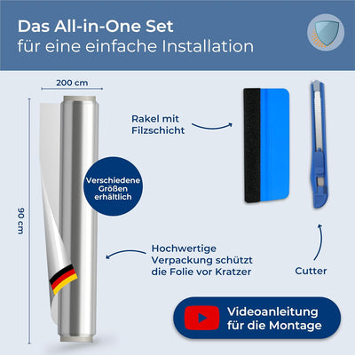 WindowShield® | UV-Schutz Sonnenschutzfolie Fenster innen oder aussen | Spiegelfolie Selbstklebend |