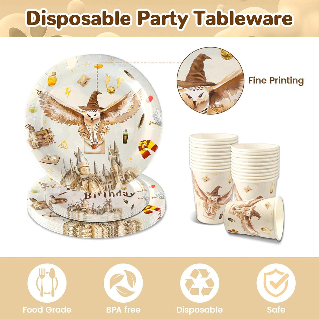 Geburtstagsdeko Partygeschirr Set- 51Pcs Geburtstag Geschirr Tableware Kindergeburtstag Teller Kit P