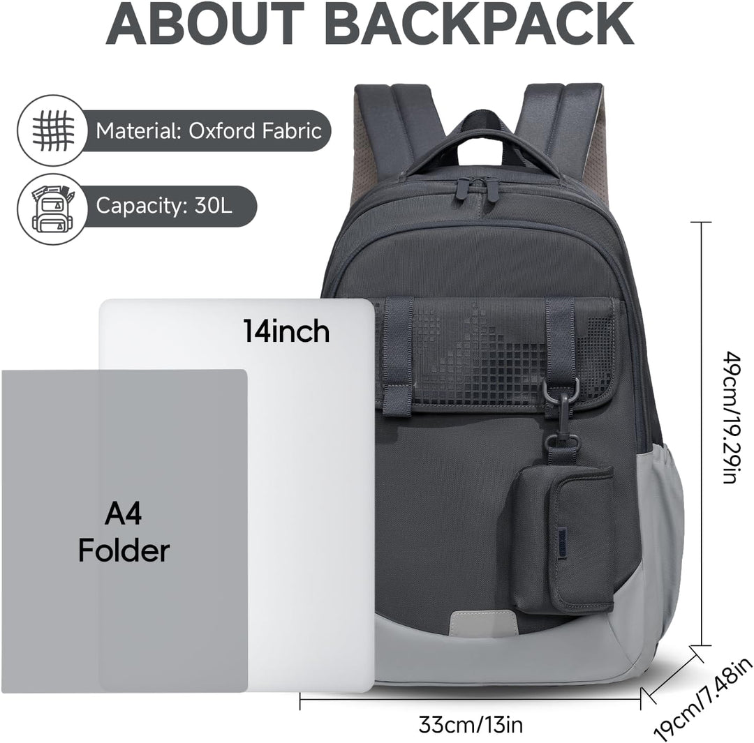 Amythe Schulrucksack Jungen Teenager Grosser Kapazität 30L, Rucksack Schule Gymnasium Oberstufe Schu