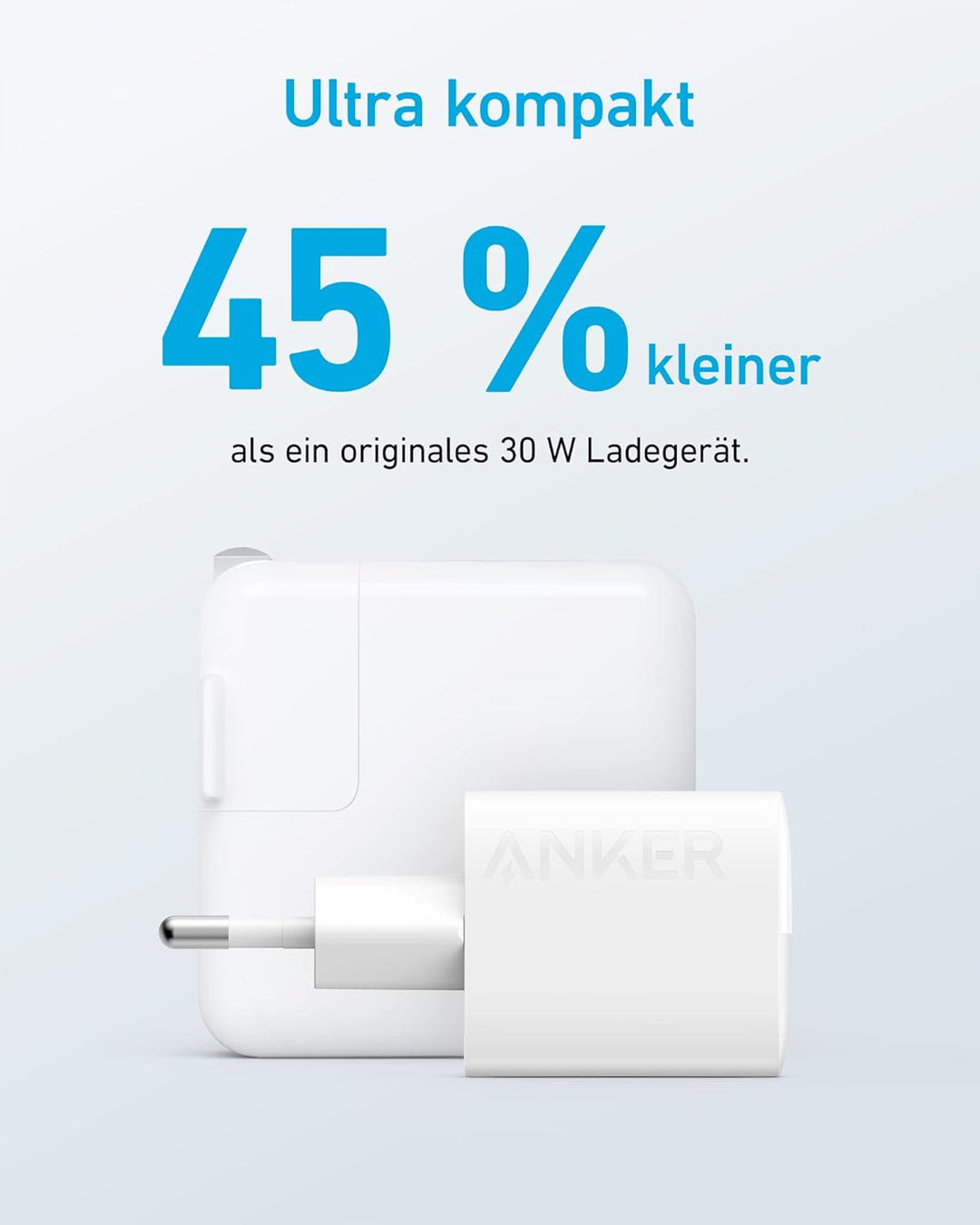 Anker 33W USB C Ladegerät, 323 Ladegerät, 2-Port USB C Netzteil für iPhone 17/Pro/Pro Max/iPhone Air