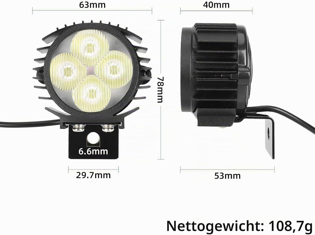 Scheinwerfer für Kukirin G2 Pro/G2 ProDB/G2 Max Elektroroller, Frontlampe, wasserdicht und stossfest