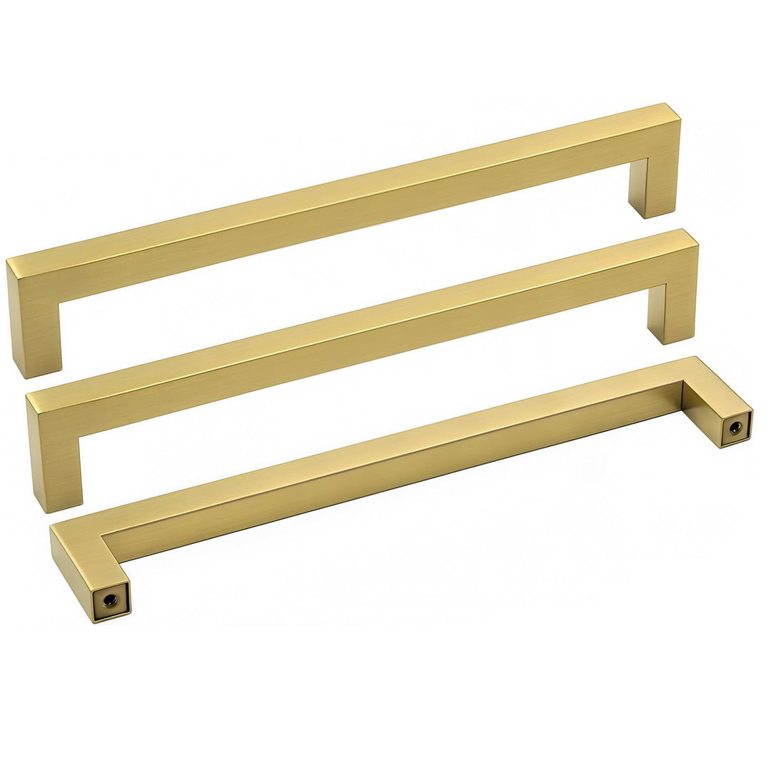 10 Stück goldenwarm Möbelgriffe Gold Griffe Küche Gold Möbelgriffe Edelstahl 192mm -LSJ12GD192 Griff