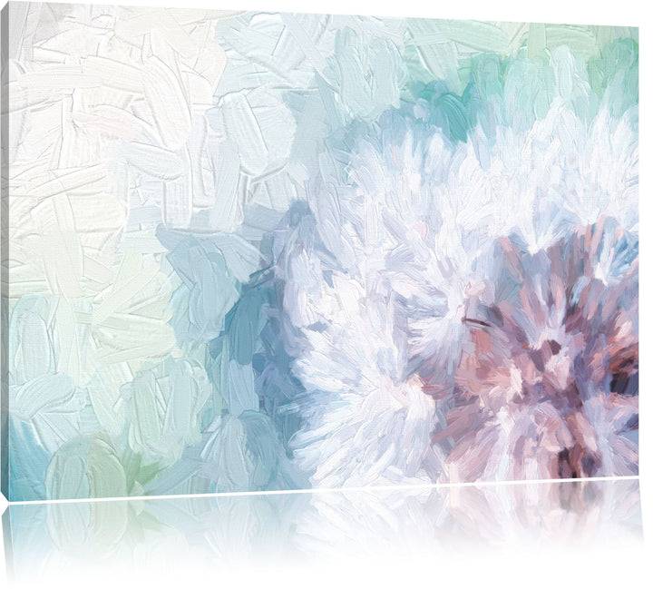 Pixxprint Zauberhafte Pusteblume als Leinwandbild/Grösse: 100x70 / Wandbild/Kunstdruck/fertig bespan