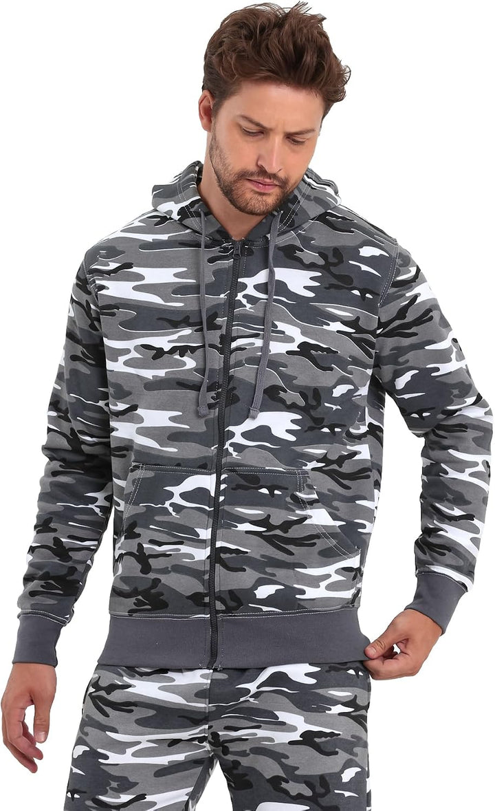 Raff &amp; Taff Herren Zipper Hoodies Kapuzenjacke Sweatjacke Übergangsjacke Jacke Basic Schlicht bis 8X