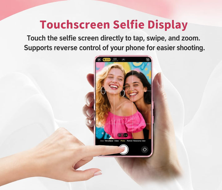 Shimbol P4, 1080P Full Touch HD Selfie Monitor Screen für iPhone &amp; Android, 𝐙𝐮𝐫ü𝐜𝐤-𝐒𝐭𝐞𝐮𝐞𝐫𝐮𝐧𝐠 𝐩𝐞𝐫 𝐓𝐨𝐮