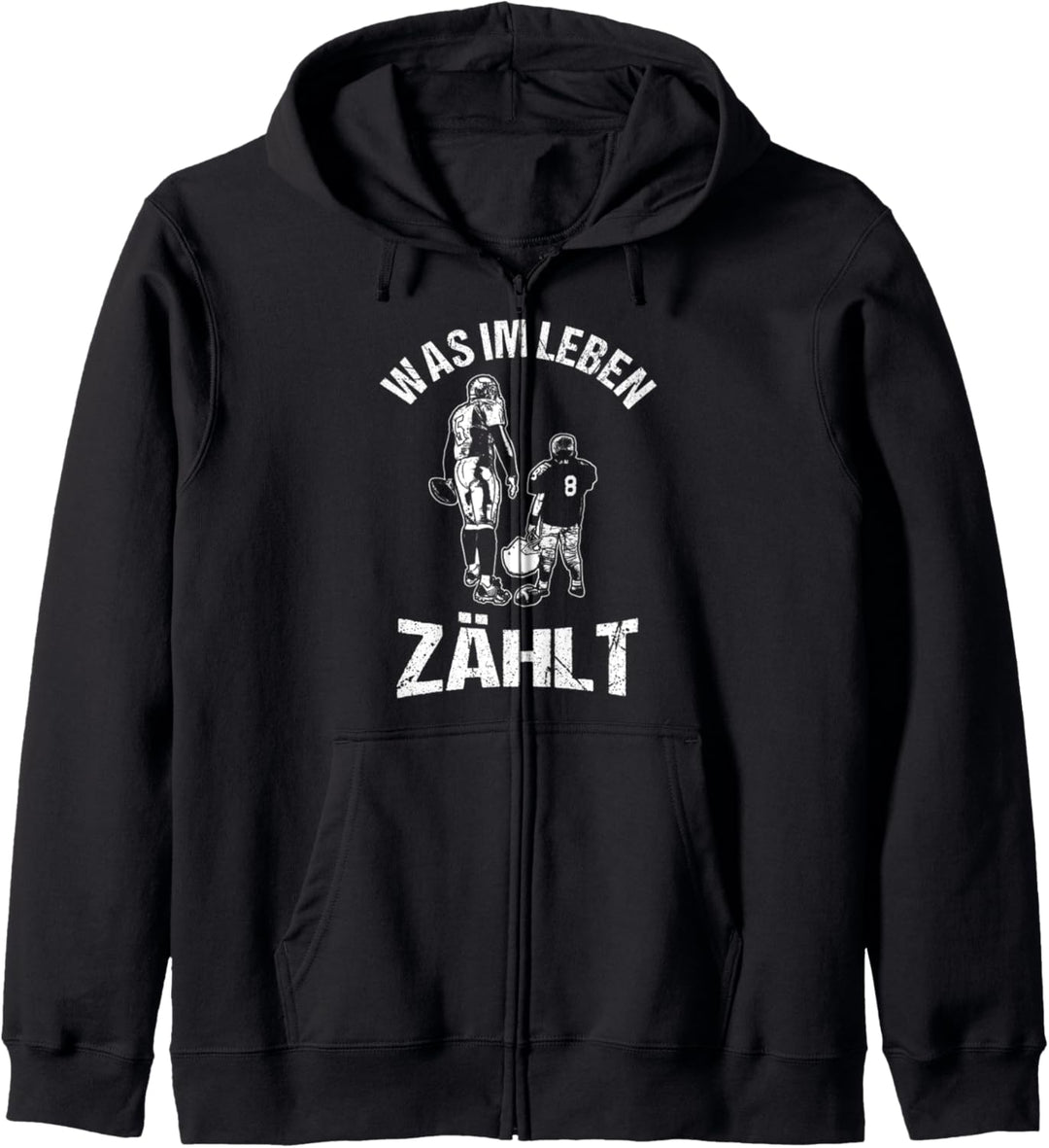 Amerikanischer Football Rugby Footballspieler Vater Und Sohn Kapuzenjacke