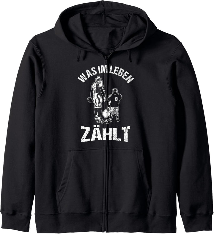 Amerikanischer Football Rugby Footballspieler Vater Und Sohn Kapuzenjacke