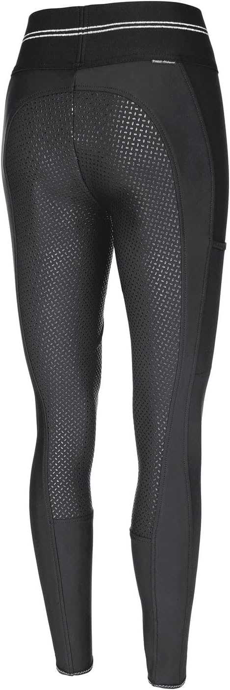 Pikeur Damen Vollbesatz Reithose GIA Grip Athleisure Schwarz 76, Schwarz 76