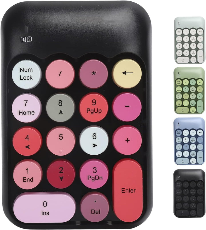 Mechanische Zifferntastatur, 2.4G Wireless 18-Tasten-Zifferblock, Mischfarben-Nette Retro-Numpad-Tas