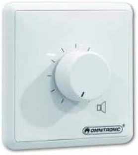 OMNITRONIC ELA LS-Regler, 45 W Mono weiss | Einbau-Lautstärkesteller mit 24-V-Pflichtempfangsrelais