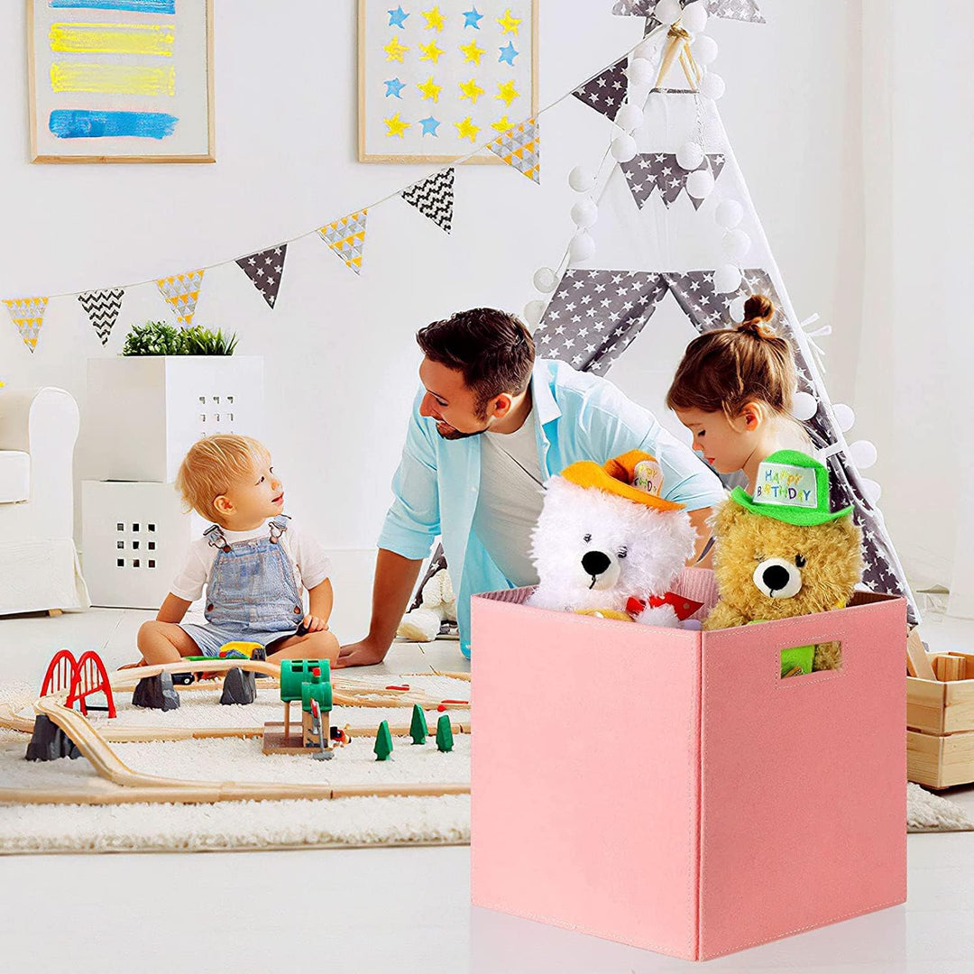 Faltbare 3 Packungen, Aufbewahrungskörbe mit zwei Griffen Filz-Aufbewahrungskörbe für Schlafzimmer,