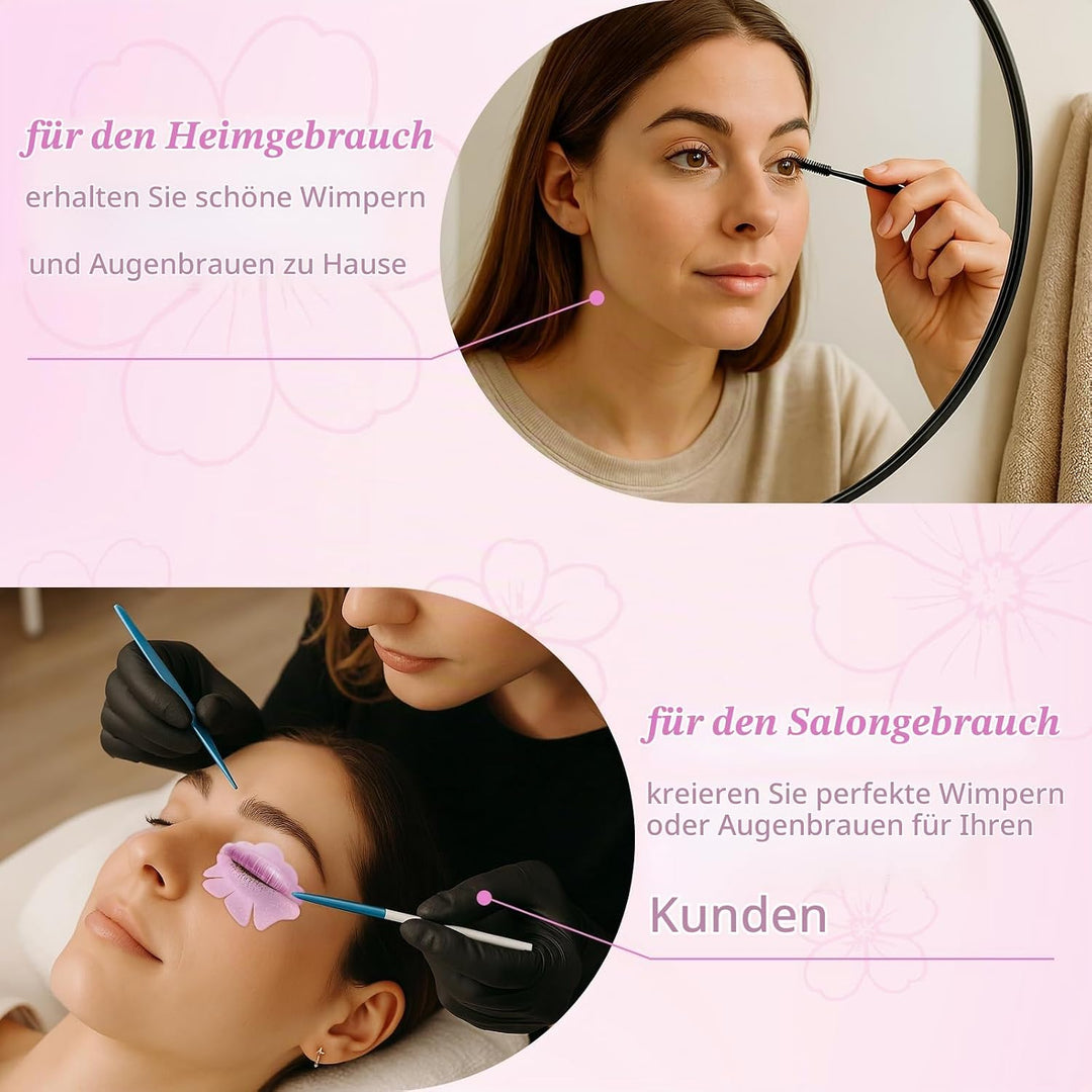 PERMANIA Wimpernlifting Set, Korean Lash Lifting Set, Tuben Design | Pflegende Formel, 2-in-1-Wimper