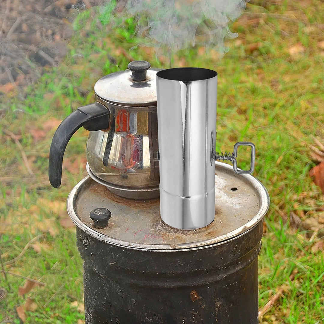 Supvox Ofenrohr mit Drosselklappe: 76 mm Edelstahl, verstellbares Kaminrohr für Campingzubehör