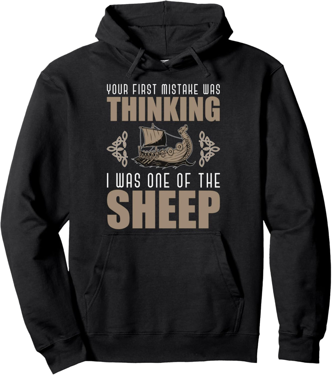 Wikinger Schiff Skandinavien Odin Valhalla Lustiges Wikinger Pullover Hoodie