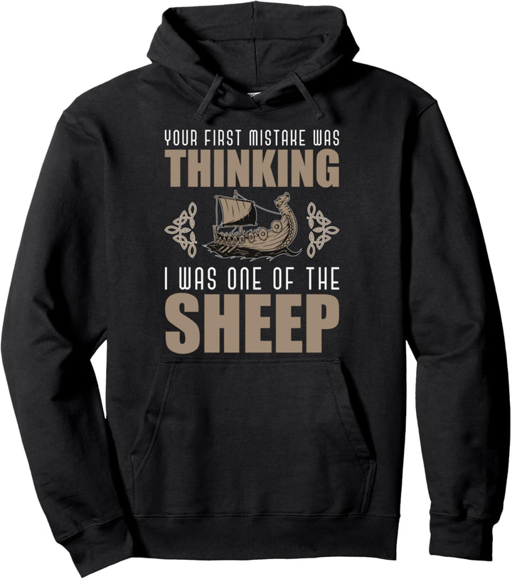 Wikinger Schiff Skandinavien Odin Valhalla Lustiges Wikinger Pullover Hoodie