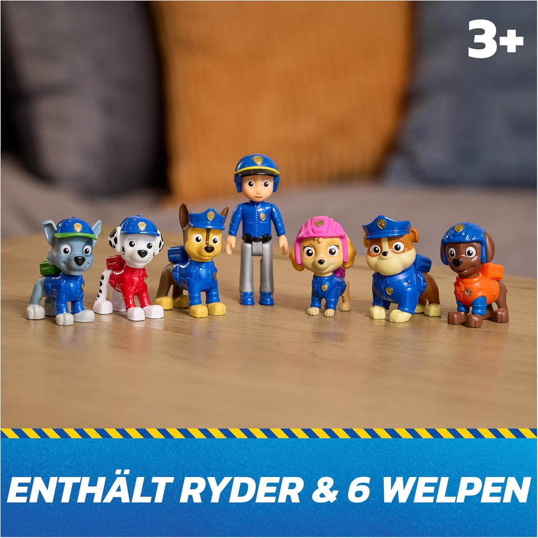 PAW PATROL – Search &amp; Rescue: Figuren-Set mit 7 Charakteren (Chase, Marshall, Skye, Rubble, Rocky, Z
