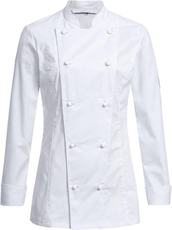 Greiff Grösse XXL gastro moda Damen Cuisine Premium Kochjacke Regular Fit Weiss Modell 5407