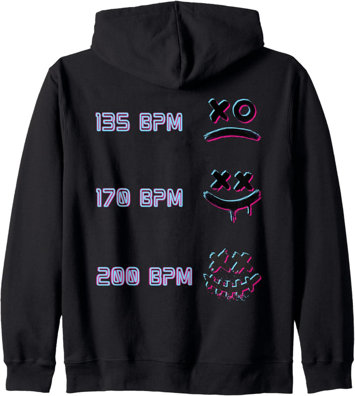 Acid House EDM Techno-Partyfestival DJ Uptempo 200BPM Rave Kapuzenjacke