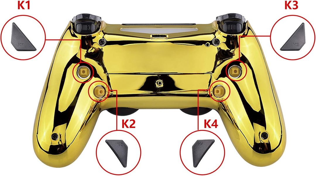 eXtremeRate Programmierbar Dawn Remap Kit für ps4 Controller, Rückseite Hülle Gehäuse Case&Upgrade-B