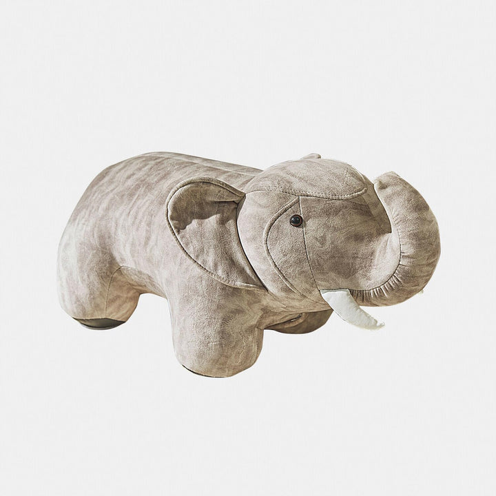 Loberon Sitztier Bellyboo, grau/Creme | Weich Gepolstert - Charmantes Elefanten-Design - Sitzgelegen