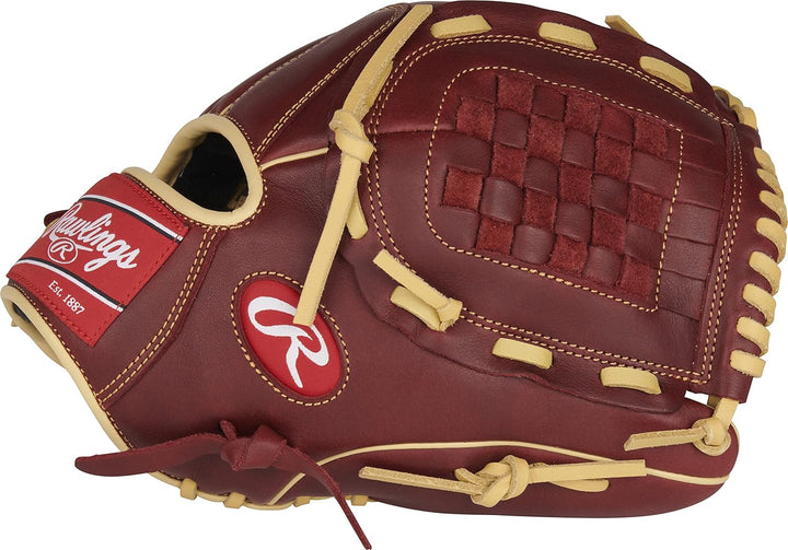 Rawlings Sandlot Baseball-Handschuh-Serie Linke Hand Wurf Infield / Krug Korbgeflecht, 30,5 cm, Burg