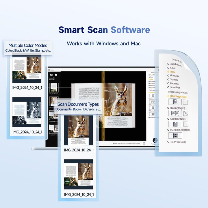 CZUR Shine Ultra A3 Scanner, tragbarer Dokumentenscanner, Faltbare Buchscanner, Dokumentenkamera Vis