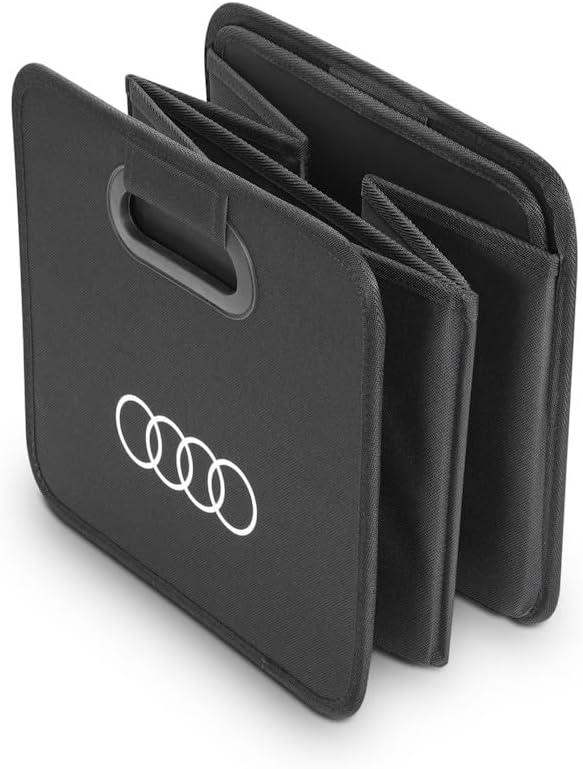 Audi 3292600400 Faltbox Tasche Kühltasche Transport Faltschachtel Kofferraumbox, schwarz, mit Audi R