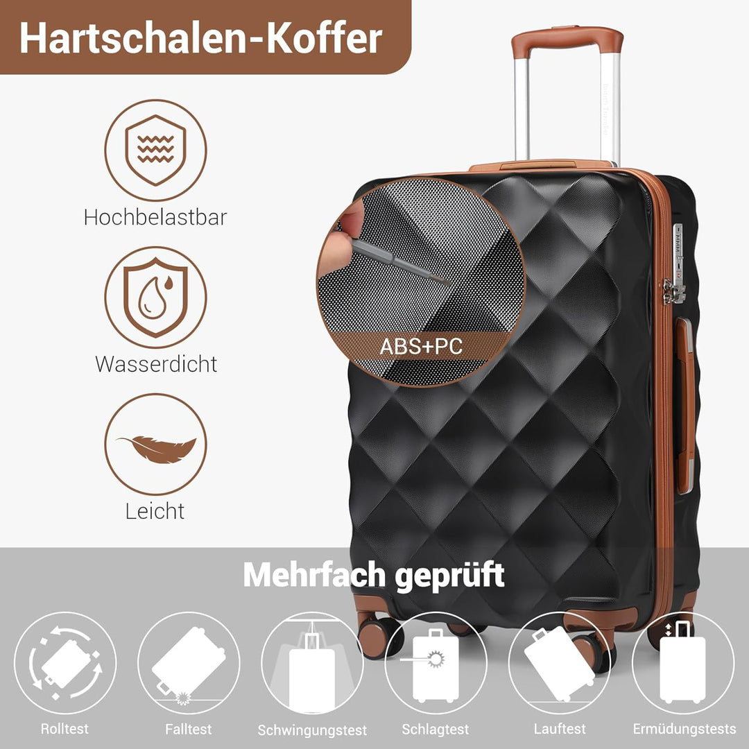 British Traveller Hartschalenkoffer Gross Handgepäck Koffer 73 * 47 * 30cm Reisekoffer Gross Koffer