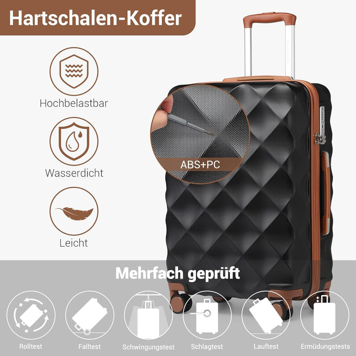 British Traveller Hartschalenkoffer Gross Handgepäck Koffer 73 * 47 * 30cm Reisekoffer Gross Koffer