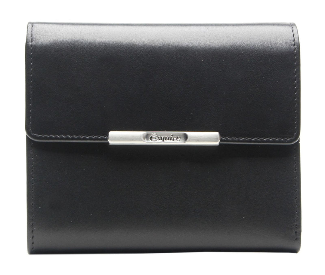 Esquire Helena Geldbörse Leder 12 cm Schwarz, Schwarz