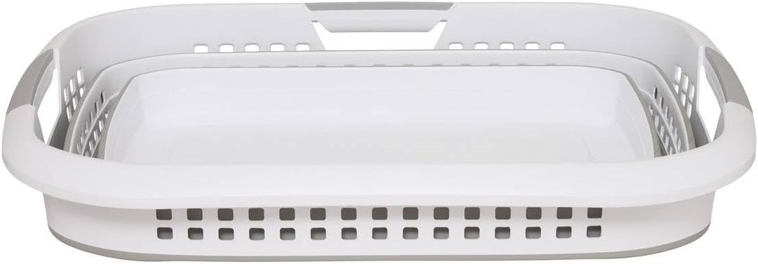 5 five simply smart 5five - faltbarer wäschekorb 45l hugger grau und weiss cm Grau, cm Grau