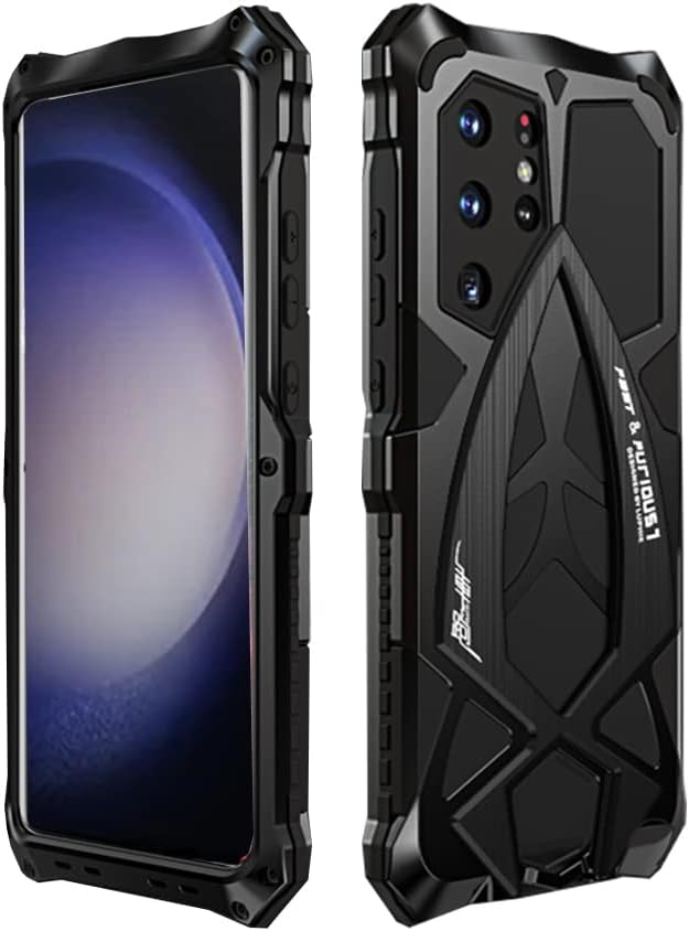 CeeEee Galaxy S23 Ultra Hülle Metall Stossfeste Outdoor Schutzhülle Case für Samsung S23Ultra Integr