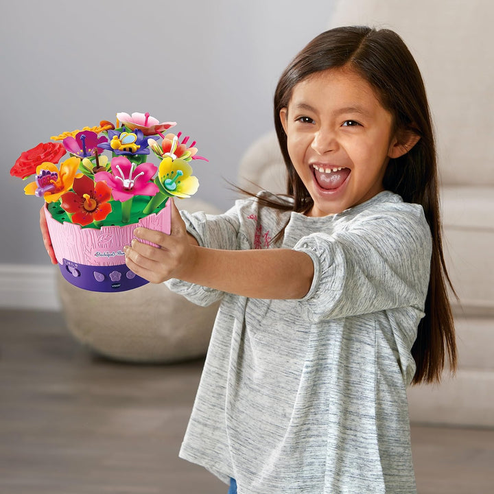 VTech Steckspass-Blumen – Magischer Blumentopf zum Selbstzusammenstecken und Dekorieren mit Musik un