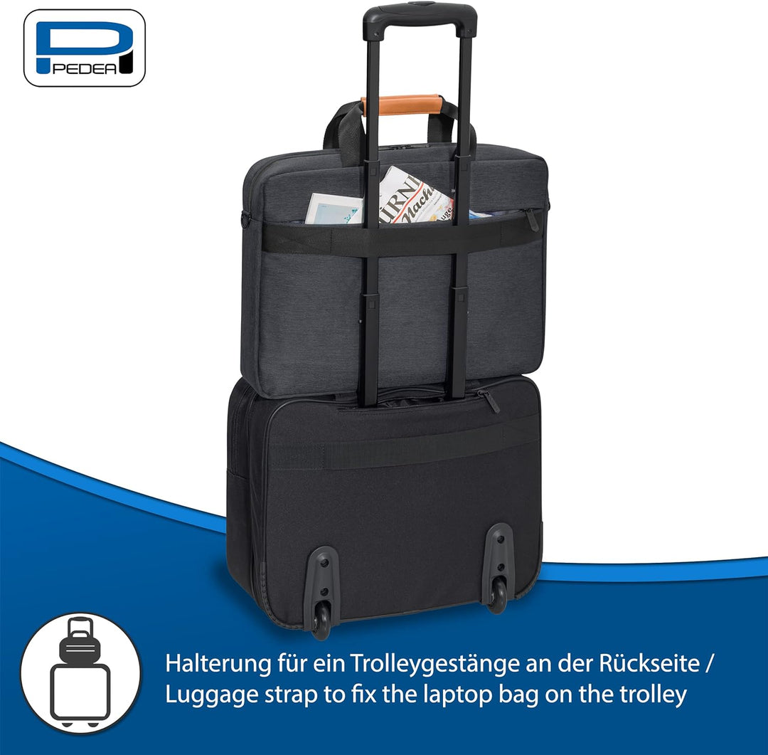 Pedea Laptoptasche Elegance Pro Notebook-Tasche 15,6 Zoll (39,6 cm) Umhängetasche mit Schultergurt u