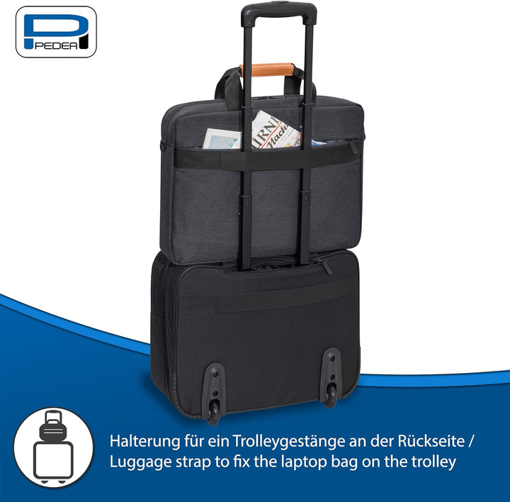 Pedea Laptoptasche Elegance Pro Notebook-Tasche 15,6 Zoll (39,6 cm) Umhängetasche mit Schultergurt u